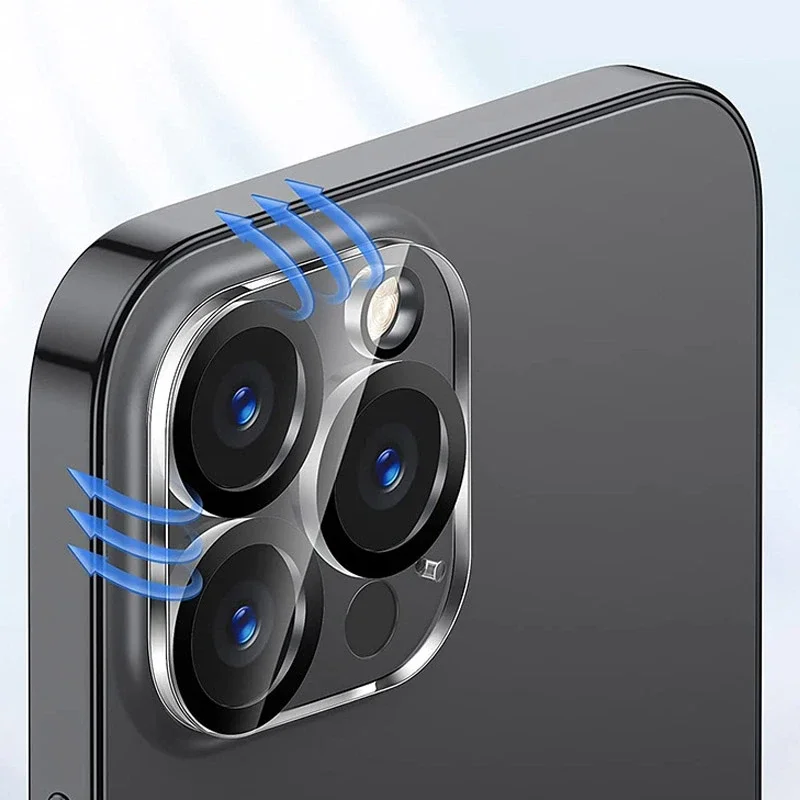 Luxury 9D HD Camera Lens Tempered Glass Protector - Anti-Scratch Back Cover