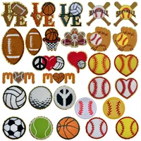 Charming Sports Ball Emblem Embroidered Patches for Clothing, Accessories, and Stickers