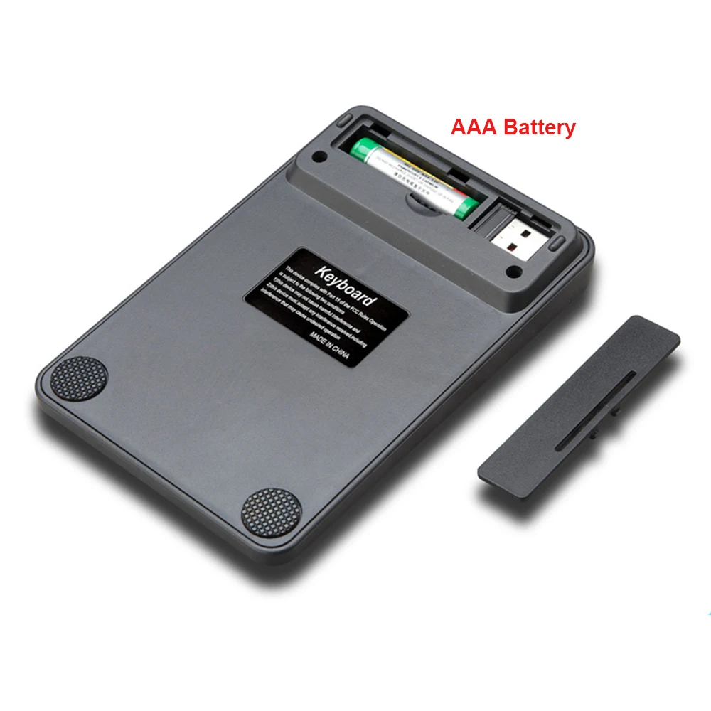Wireless Numeric Keypad, Mini Number Keycap, 2.4G, USB Wired Keyboard, Laptop, Desktop, PC, Computer, Notbook, 18 Keys - 3