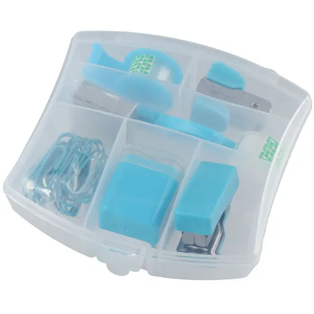 Blue Mini Office Supply Kits Colleagues Plastic Metal Office