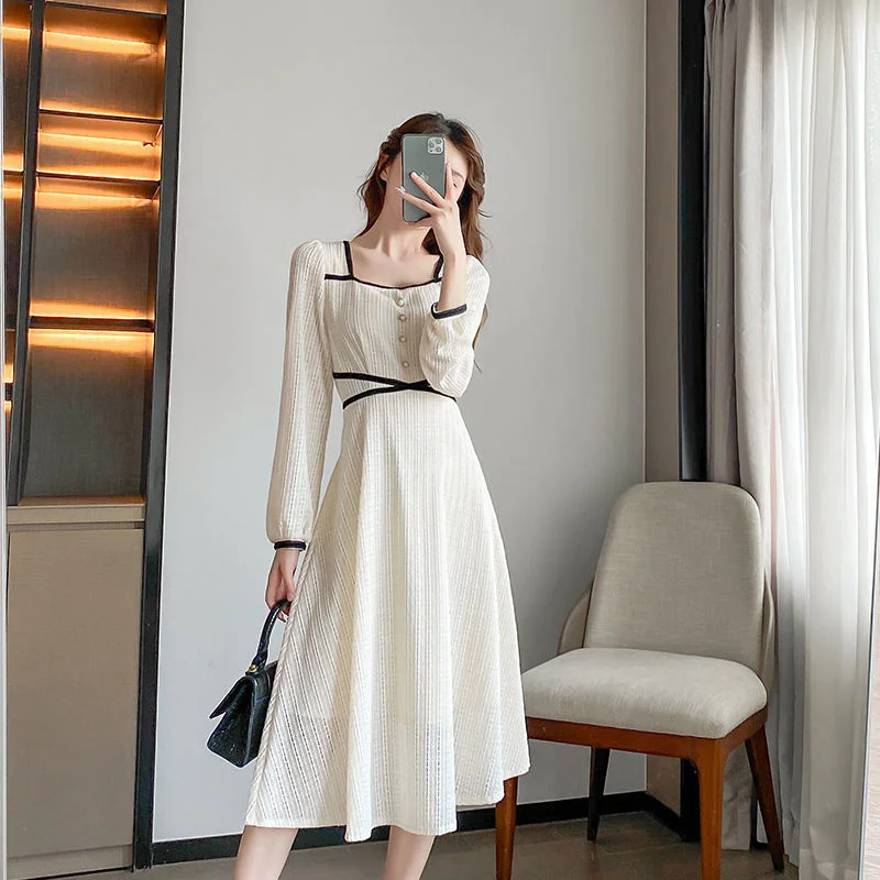 

Summer Dresses For Women Casual 2022 Vintage Dress Elegant Clothes Long Sleeve Midi Dress Aesthetic Harajuku Robe Goth Female