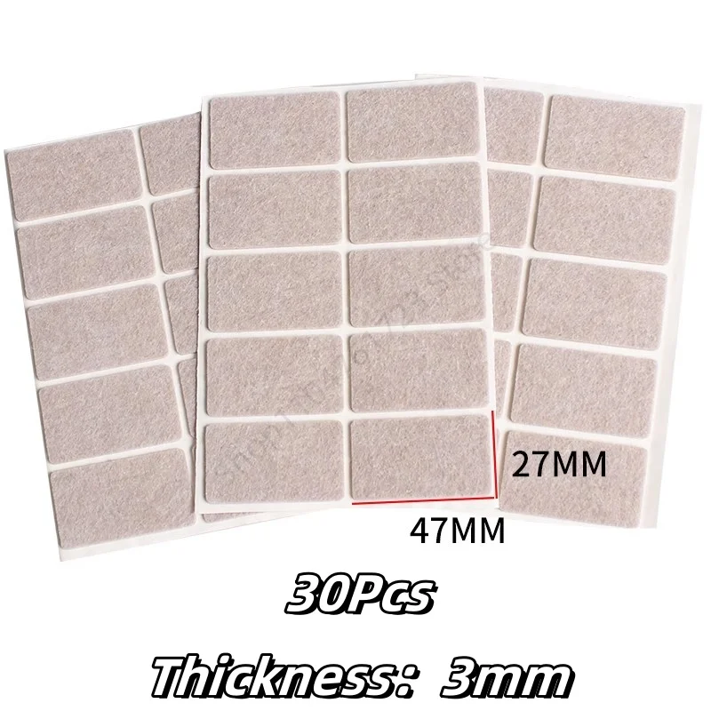 Felt Chair Leg Pads - Thick Non-slip Floor Scratch Protectors with Self-Adhesive Backing