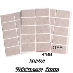 Felt Chair Leg Pads - Thick Non - slip Floor Scratch Protectors with Self - Adhesive Backing (A - Square - 30Pcs)