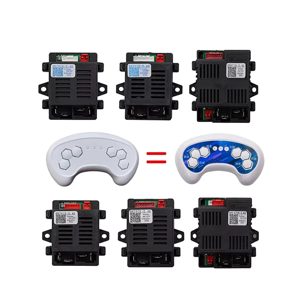 6V 12V HH670K HH671K HH701K HH707K 2.4G Bluetooth Remote Control and Receiver for Kids Powered Ride on Car Replacement Parts sleeplion dc 6v 9v 12v 24v 1ch micro relay remote control switch 6v 36v mini small receiver power on off module 315mhz