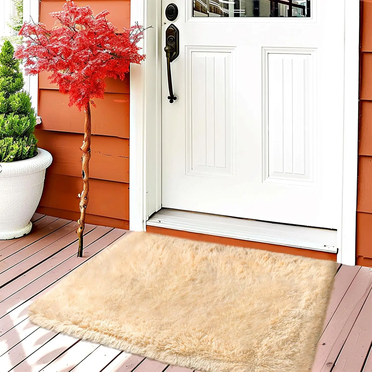 Floor Mat Shaggy Rugs Silk Wool Carpet Bedroom Living Room Sofa Cushion