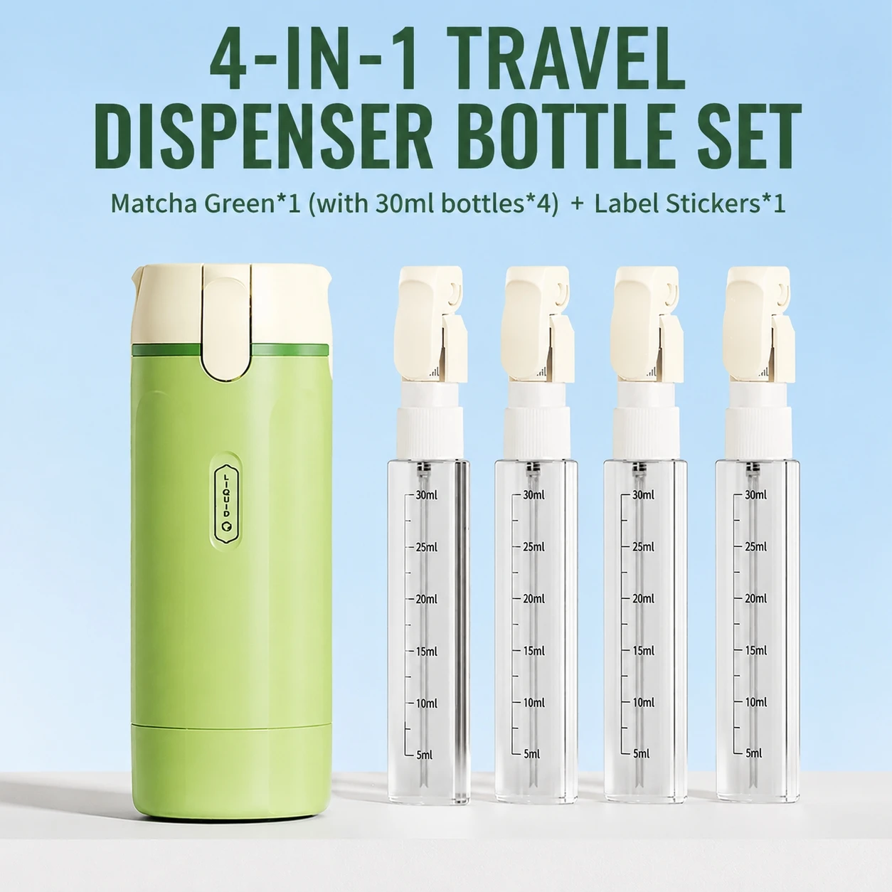 Compact Multi-Liquid Travel Dispenser - TSA Approved, Leak-Proof, BPA Free