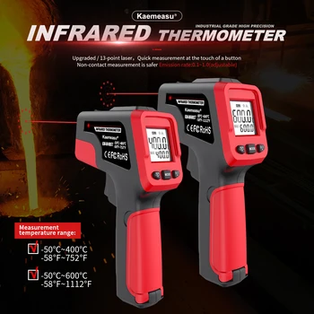 Termometro a infrarossi Misuratore di temperatura senza contatto Pistola Termometro pirometro laser industriale digitale portatile per esterni