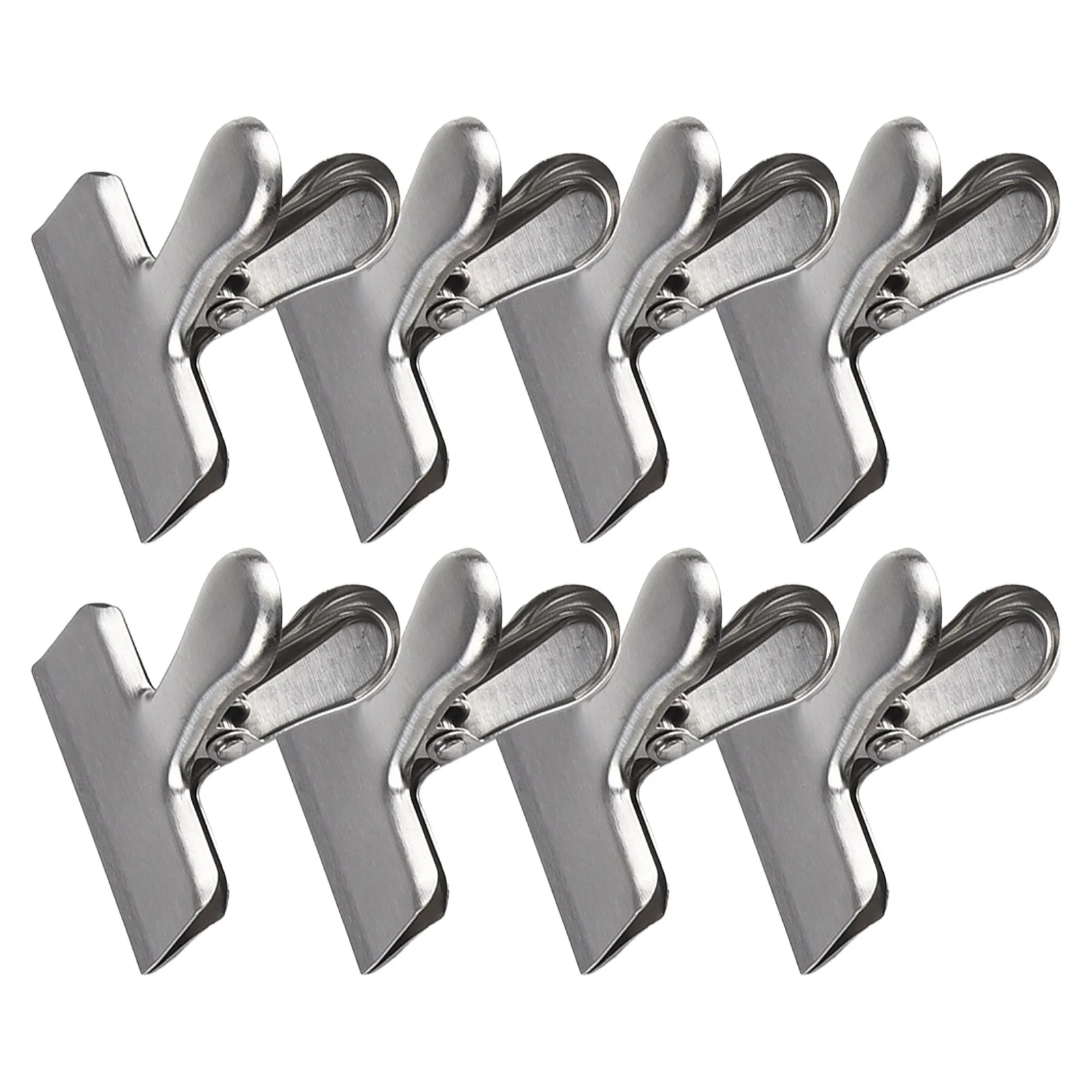 

8Pcs Metal Chip Bag Clips Stainless Steel Home Kitchen Food Snack Clips Moisture-proof Household Kitchen Gadgets