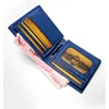 2022 New Ostrich Leather Men's Short Wallet Genuine Leather Leisure Man Multi Card Wallets High Grade Purse Luxury Money Bag 45 3