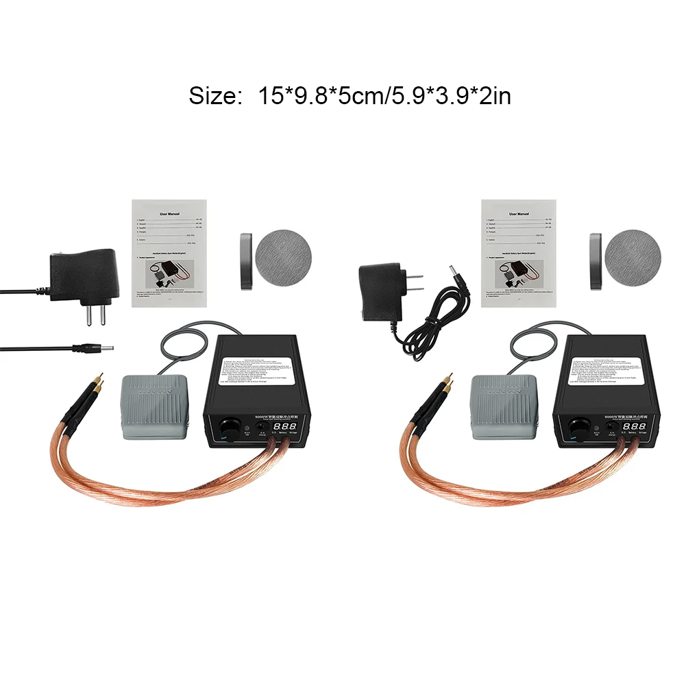 Portable 8000W High Power Dual Pulse Spots Welding Machine 0.1-0.3mm Nickel Sheet0.1-0.3mm Nickel Sheet EU EU Plug