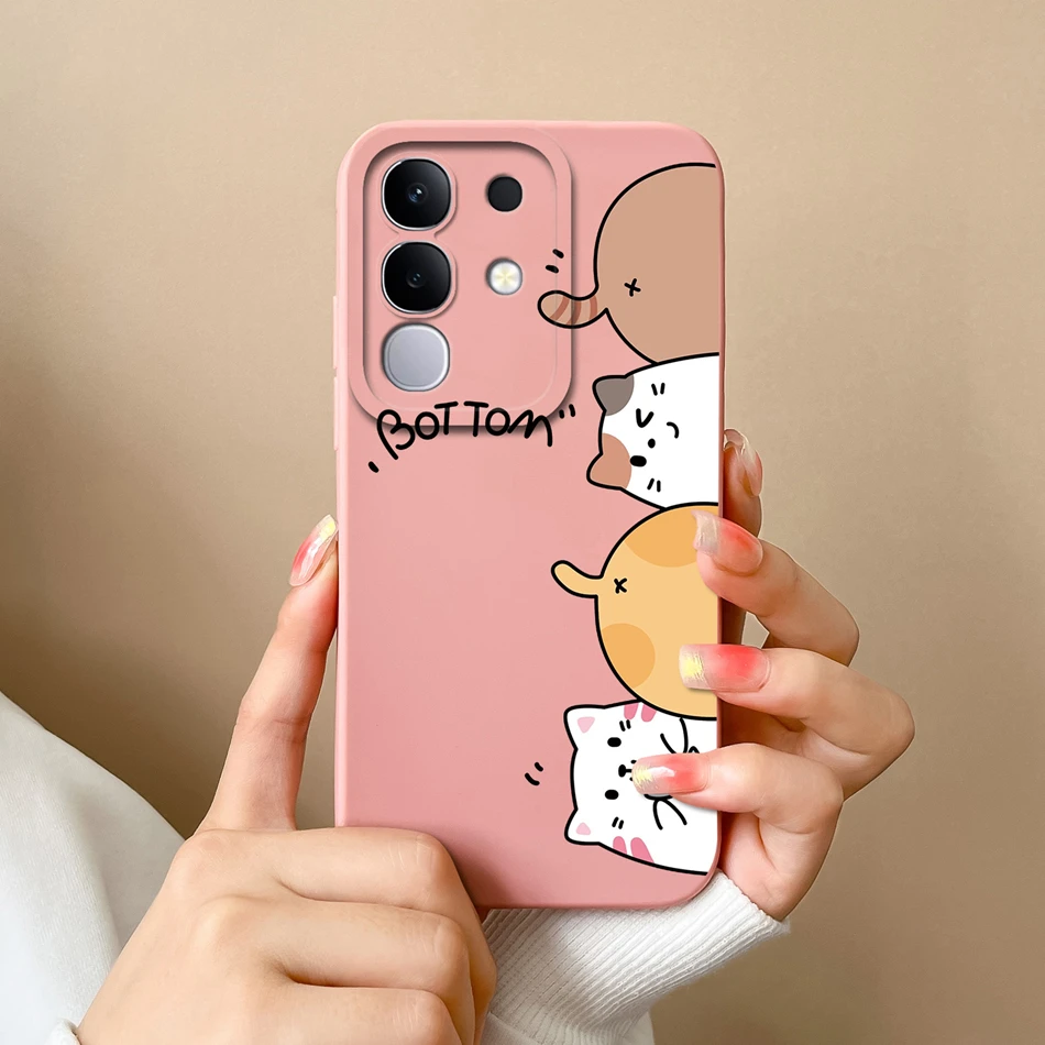 Cute Design Soft Liquid Silicone Shockproof Bumper Phone Case - Full Protection Cover