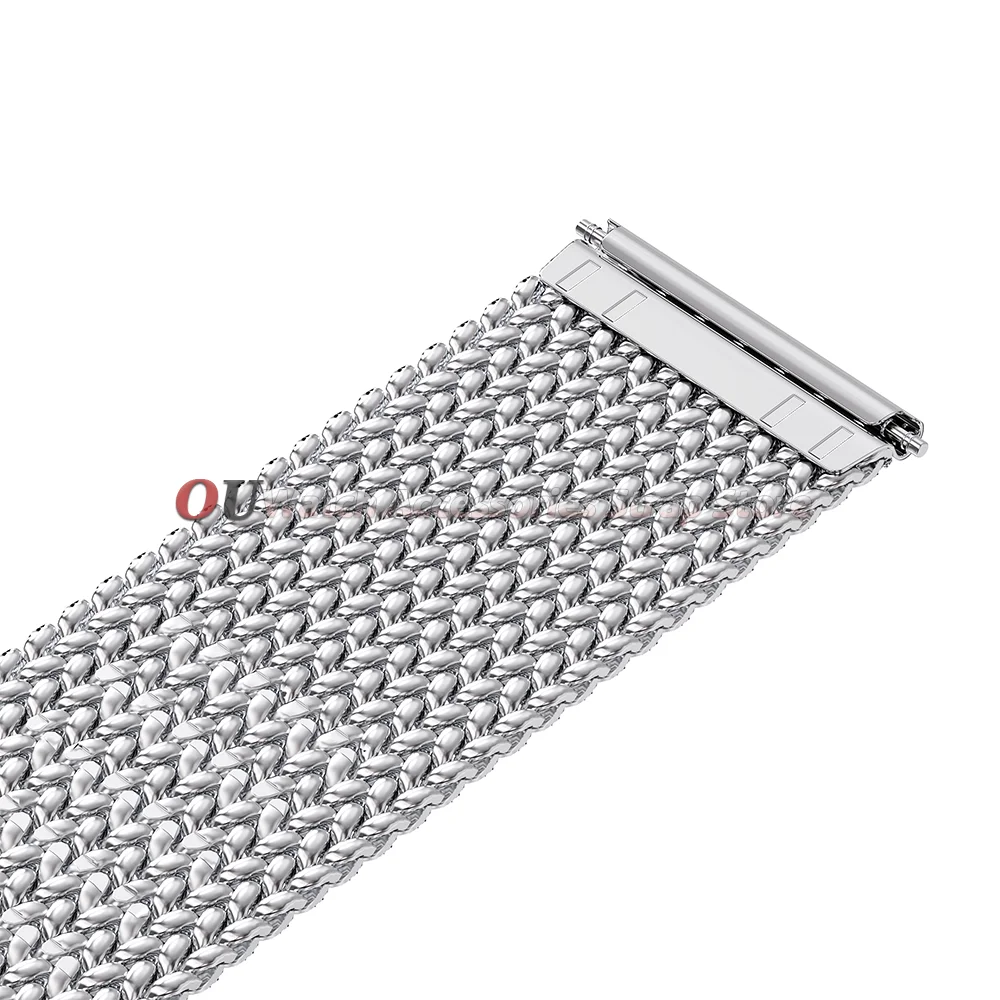 Elegant Mesh Milanese Stainless Steel Watch Strap – Adjustable Universal Bracelet