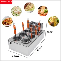 XEOLEO Pasta Boiler Electric Food Processor Spaghetti Cooker 6 Baskets Stainless steel Cooking Noodle Machine for Kitchen 6KW 2