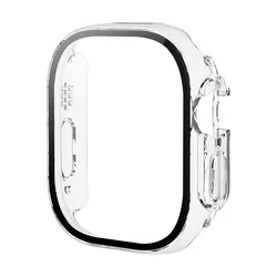 Premium Tempered Glass Case with Screen Protector for Apple Watch Ultra - Durable Protective Cover (Clear)