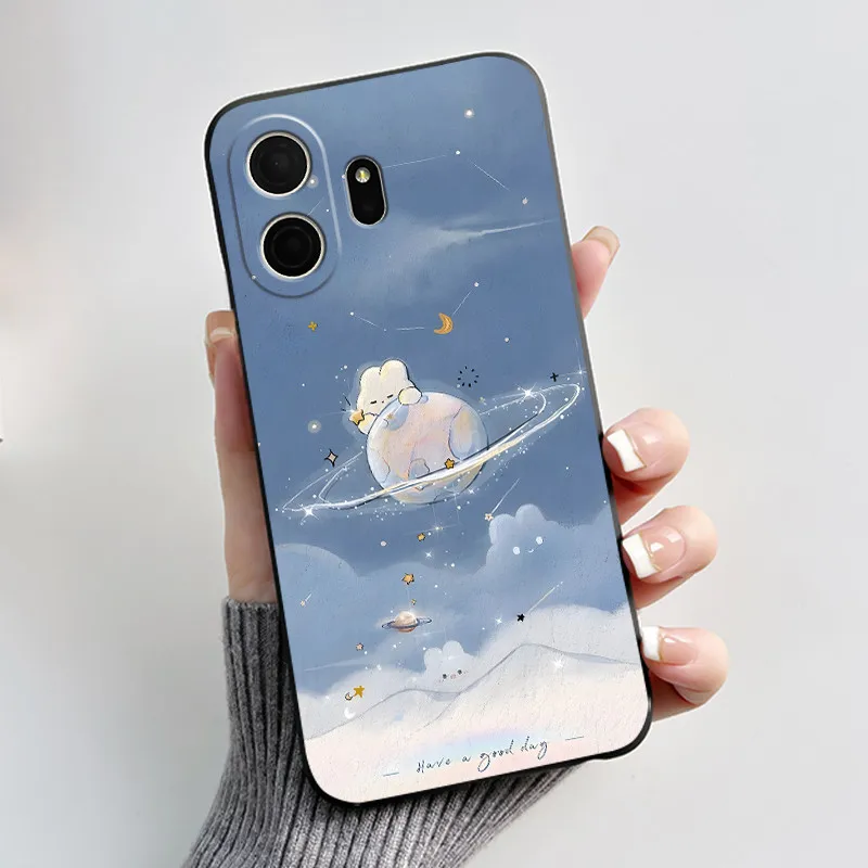 Aesthetic Cute Cat Cartoon Shockproof Silicone TPU Back Cover