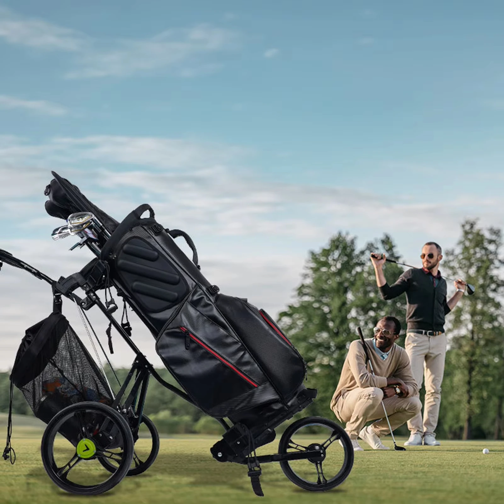 Trolley Net Bag Universal Golf Push Cart Mesh Bag Push Cart Organizer Golf Cart Back Storage Bag For Golf Gift Golf Accessories