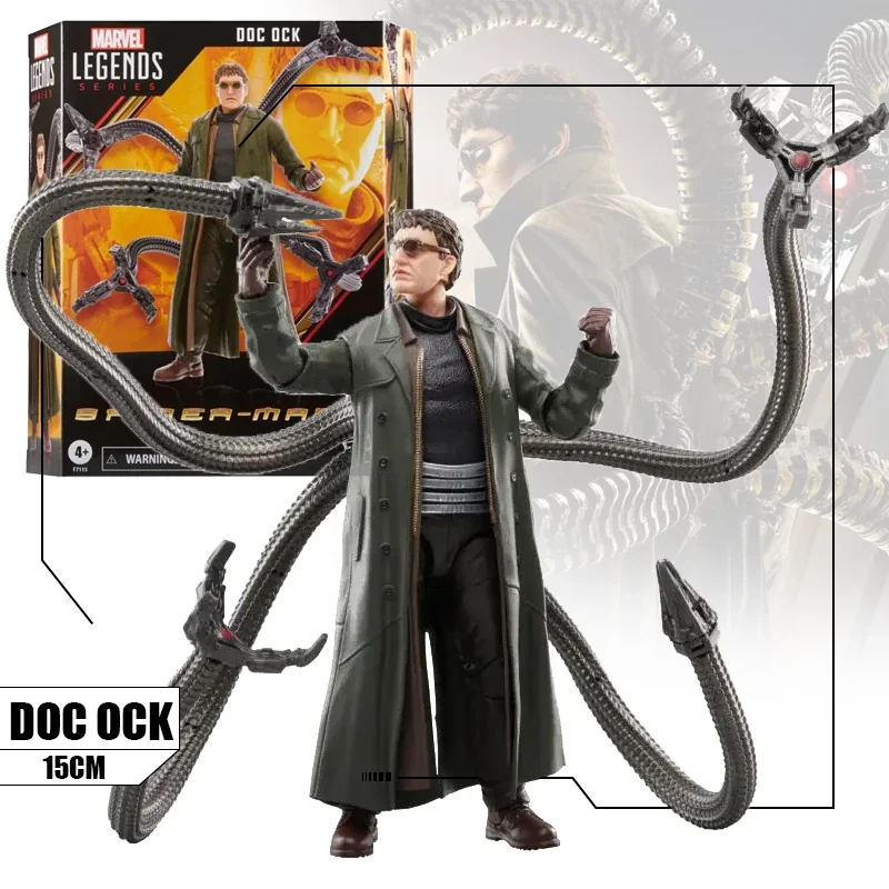 

15cm Anime Spider-man: No Way Home Doc Ock Figure Deluxe Action Figurine Collectible Premium Marvel Legends Series Toys Model