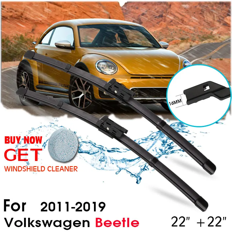 

Car Wiper Blade Front Window Windshield Rubber Silicon Refill Wipers For Volkswagen Beetle 2011-2019 22"+22" Car Accessories