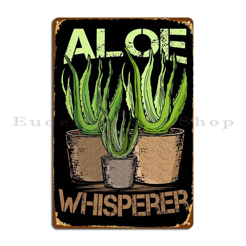 Placa de Metal con diseño de plantas de Aloe Vera, cartel de estaño para decoración de pared, Club, Bar, garaje, cine