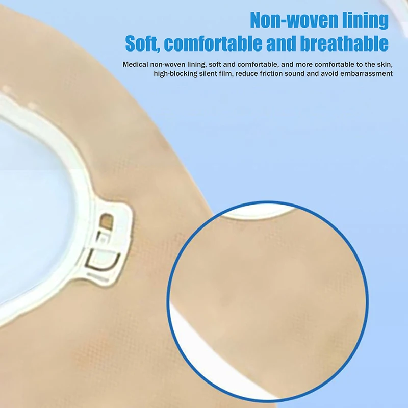 Disposable Ostomy Bags Skin Stoma Rings Leakproof Barriers Baseplates Built In Activated Carbon Sheet Lining Safe Daily Use Fits