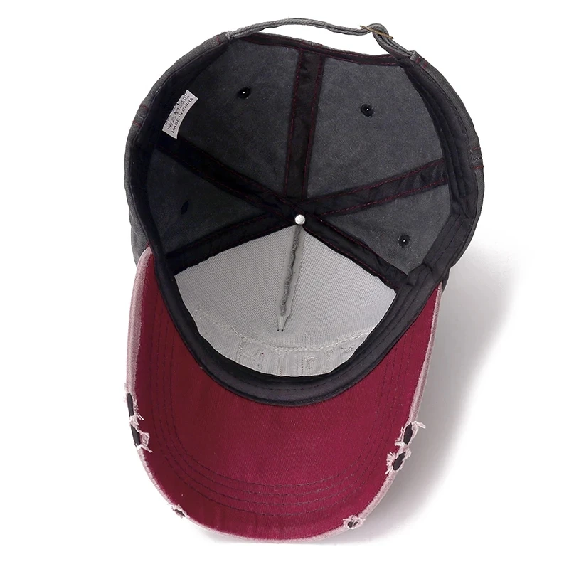 Hot Sale Unisex Washed Cotton Retro Cap ROCK Letter Embroidered Baseball Cap Men Women Casual Adjustable Outdoor Hats