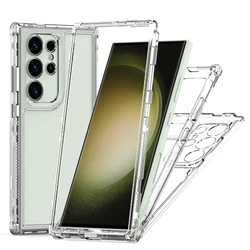 Premium Clear Shockproof Phone Case with Hard Bumper and Soft TPU Protective Cover for S25 Ultra (Clear)