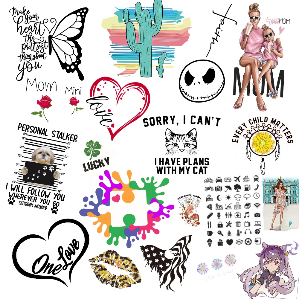 Clothing Patches Brand Patches for Clothing Thermal Stickers Iron on Vinyl for Clothes Parches Bordados Para La Ropa Personnalis&eacute;