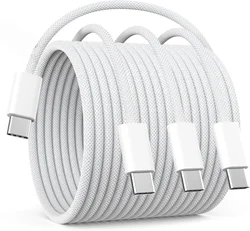 3 - Pack 60W USB - C Fast Charging Cables - 1.5M (USB - C Cable 3 - Pack)