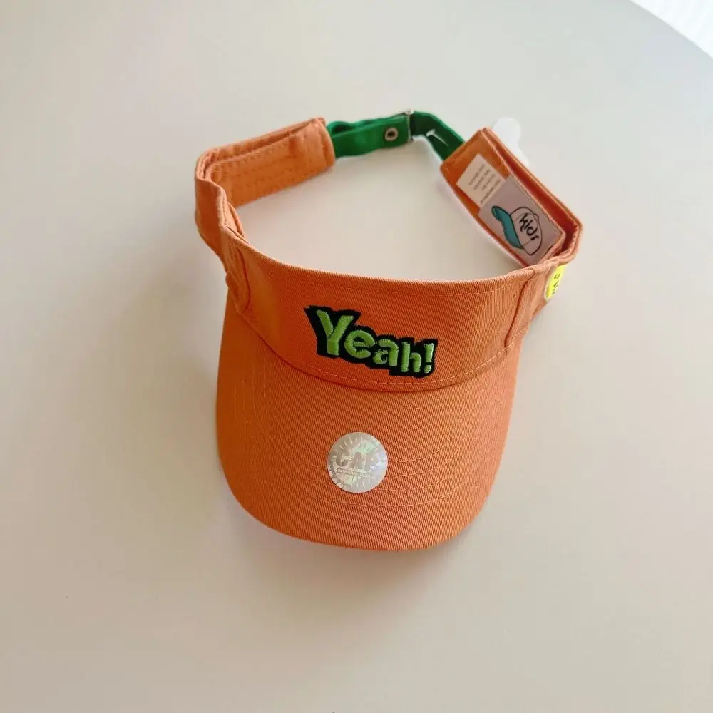 Cotton Children's Empty Top Sport Caps Adjustable UV Protection Girls Boys Sun Block Hat Anti-UV Solid Color