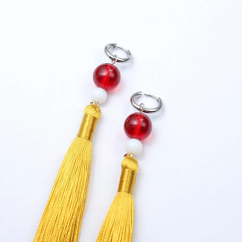 Anime WIND BREAKER Hayato Suo Cosplay Earrings Unisex Tassels Pendant Ear Clip Ear Hook Jewelry Halloween Roleplay Party Prop anime ear clips