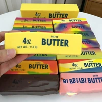 1/3/6PCS Butter Squishy Squeeze Toys Slow Rising Stress Relief Dumpling Squishy Butter Stretchy Sensory Toys Stress Ball 2