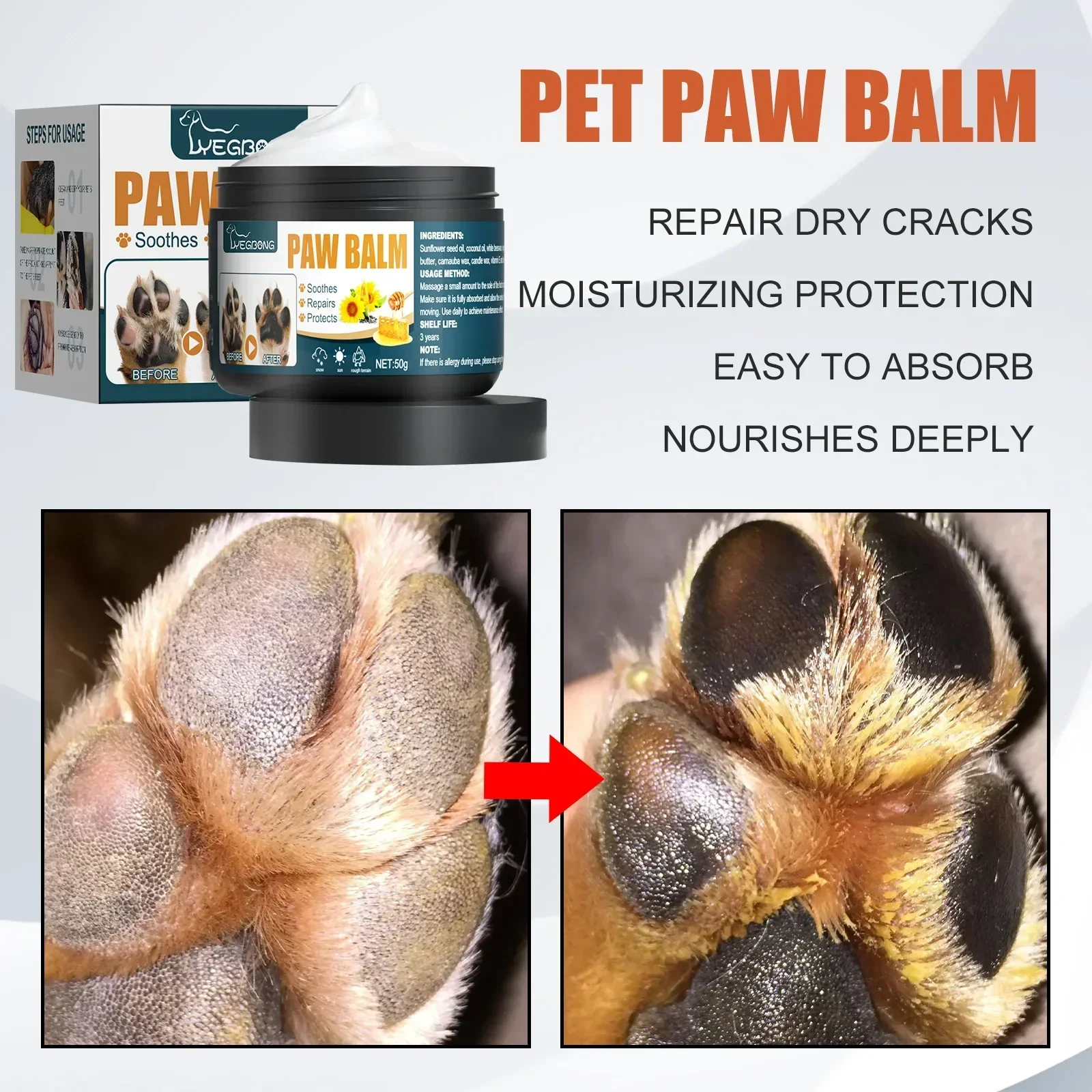 Cats Dogs Claw Protection Cream Pet Paw Balm Pet Paws Special Foot Care Foot Pad Protection Claw Cream Supplies