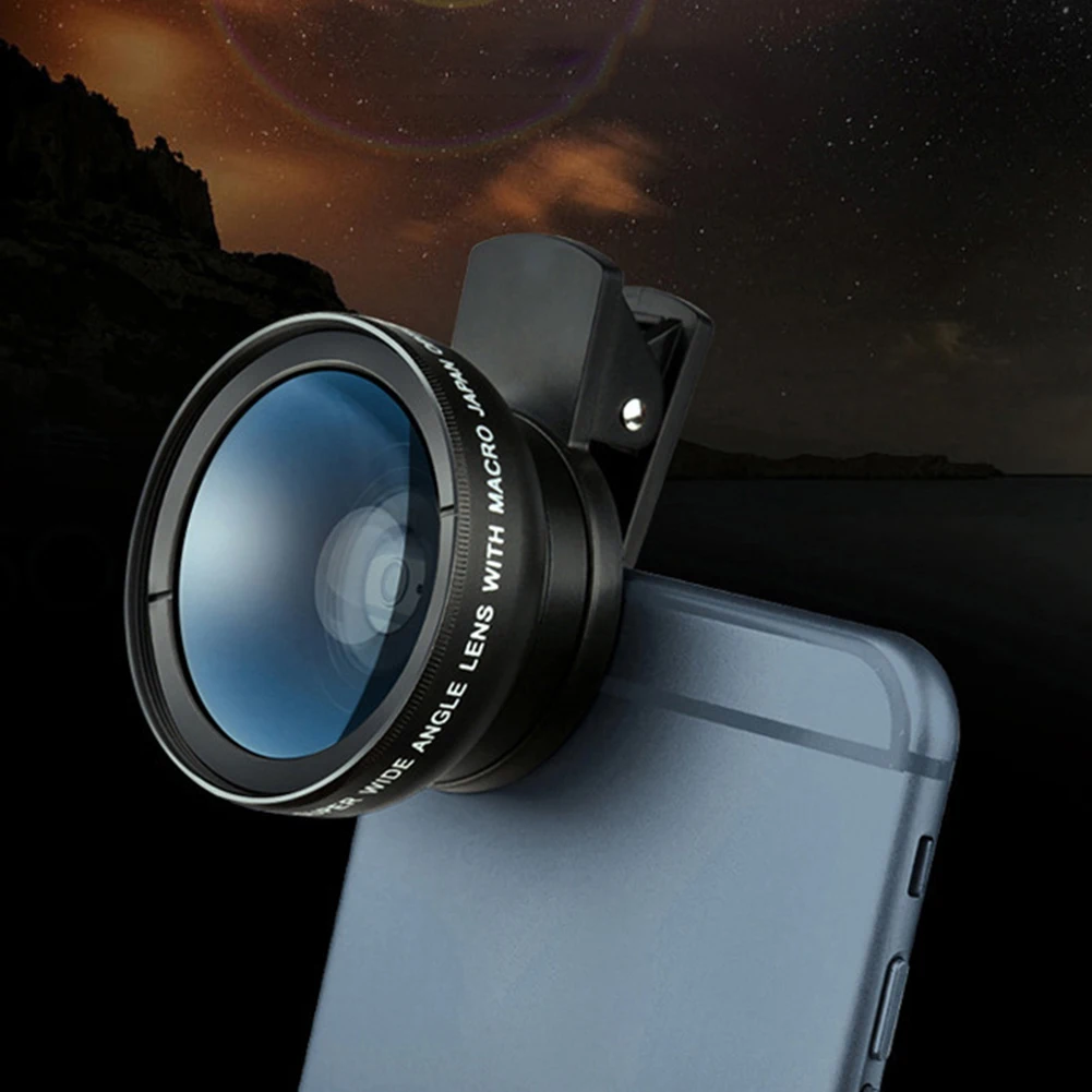 Mobile Phone Lens 0.45X Wide Angle Zoom Macro Lenses Camera Kits With Clip Lens On The Phone For Smartphone Camera Len