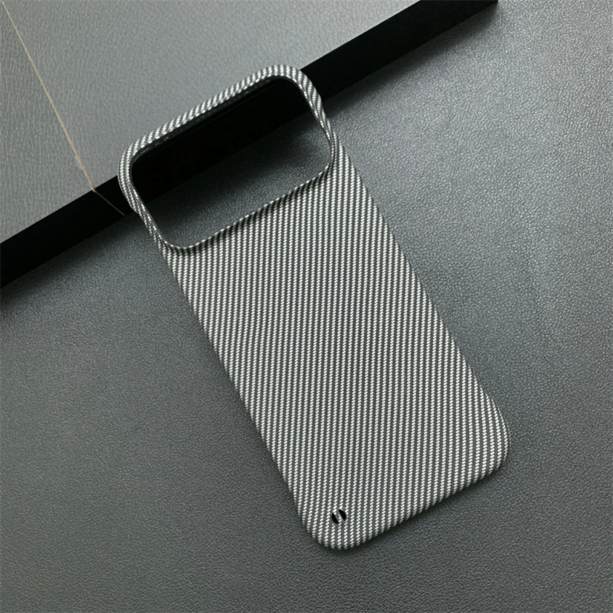 Sleek Carbon Fiber Texture Protective Phone Case with Heat Dissipation