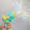 Bubble Gun Rocket 29 Hole Automatic Soap Bubbles Machine Outdoor Toy for Boys Birthday Gifts Wedding Party Children Summer Gift 1