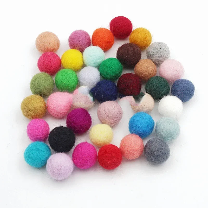DIY Wool Felt Balls Handmade Felt Craft Supplies Wedding Party Wool Ball Accessories 10pcs 2cm