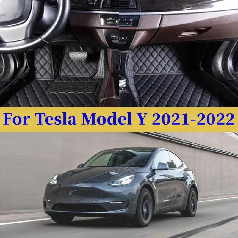 

Под заказ для Tesla Model Y 2021-2022, автомобильные накладки на ножки, защитный коврик, автомобильные напольные коврики, искусственная Обложка, автомобильные аксессуары для интерьера