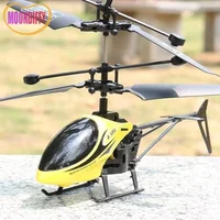 2 Way Remote Control Helicopter with Light Usb Charging Fall Resistant Mini Airplane Model for Children Resistant Toys Gifts 1