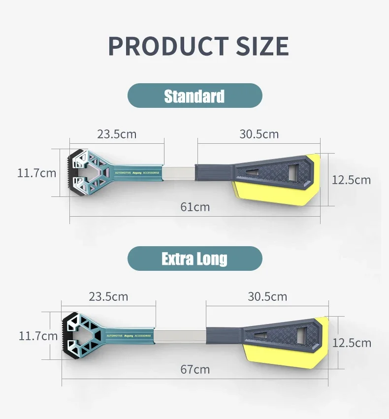 Car Snow Shovel 3in1 Ice Scraper Windshield Multifunctional Detachable Ice Breaker Winter Snow Brush Shovel Car Remover