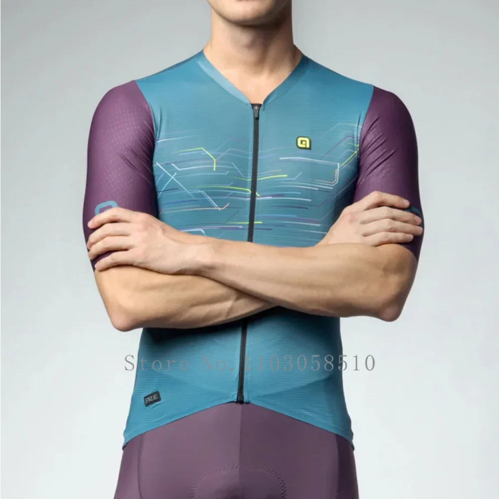 Men's Cycling Jersey Summer Anti-UV MTB Shirt with 3 Pockets Outdoor Sports Apparel Breathable Bicycle Clothing MTB Shirt Sports 3