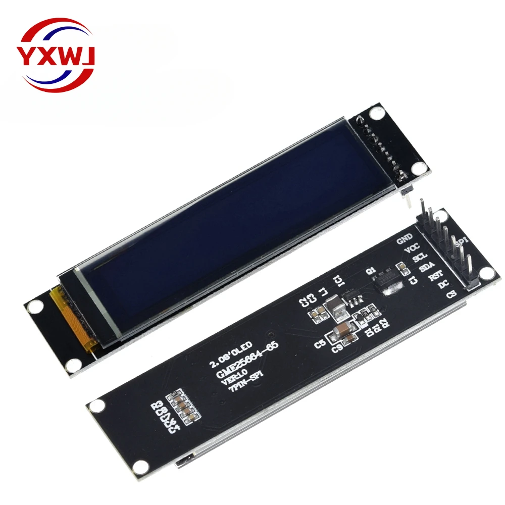 

Real OLED Display 2.08" 256*64 25664 Graphic LCD Module White Display Screen LCM Screen SH1122 Controller Support SPI