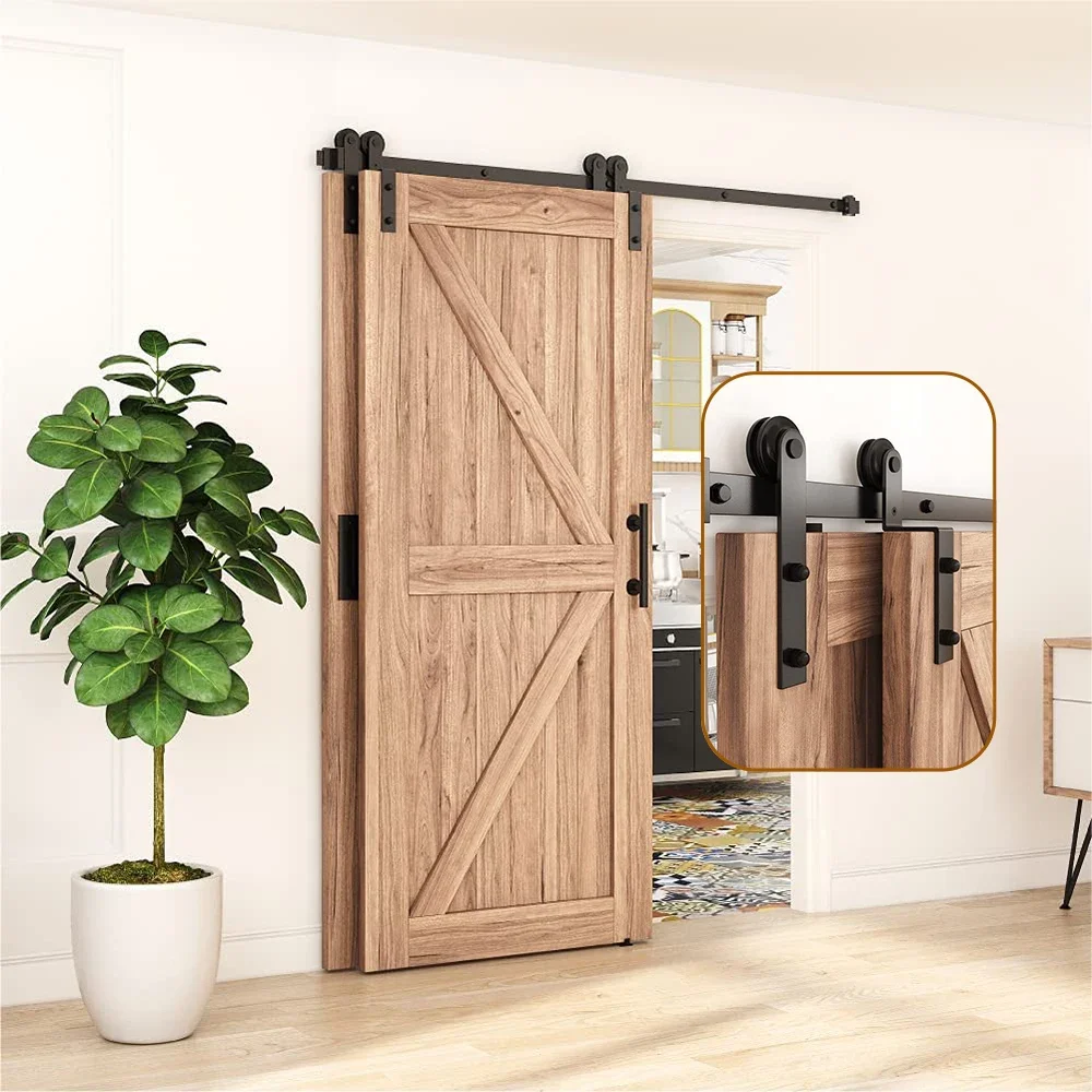 I자형 바이패스 슬라이딩 반 문짝 하드웨어 키트, 더블 문짝 트랙 벤트 행어 시스템, 4-9.6FT 