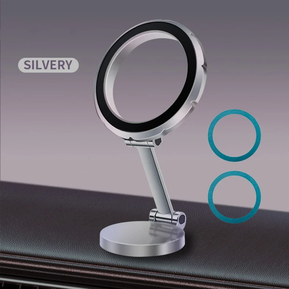 360° Rotating Magnetic Ring Phone Holder - Premium Aluminum Alloy, Foldable Design