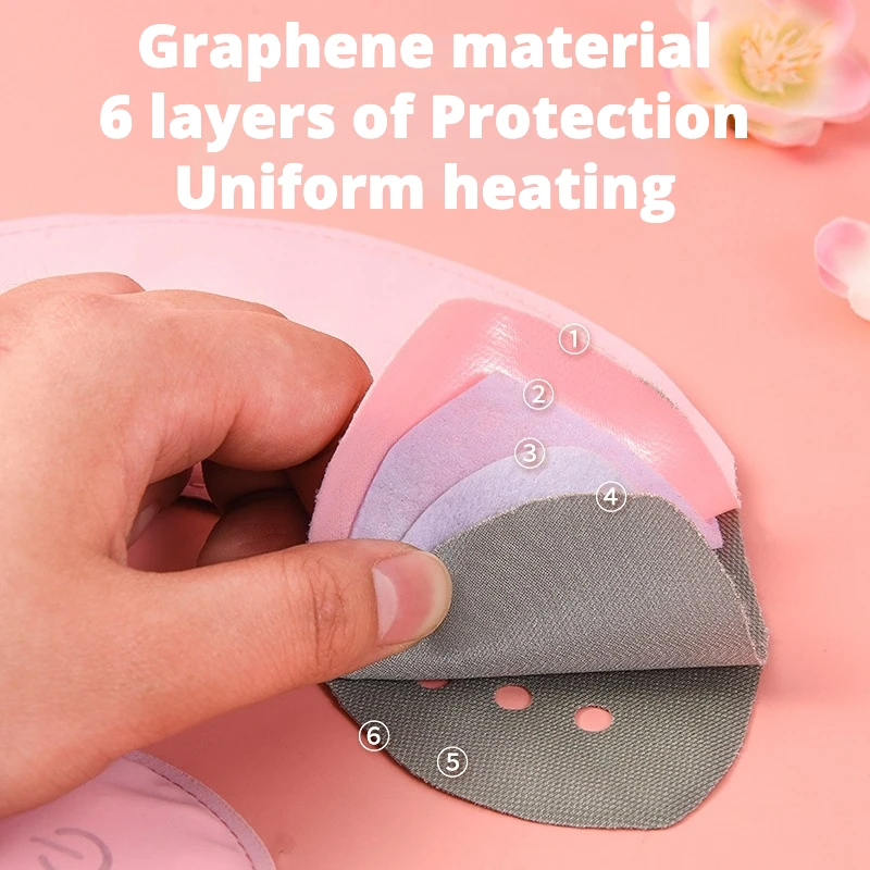 Breast Pads for Breastfeeding Warming Breast Pads with 3 Heating 6  Vibration Modes Relieve Clogged Ducts Milk Flow Improvement - AliExpress