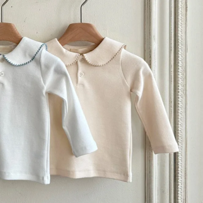 2025 Autumn New Baby Long Sleeve T Shirts Infant Girl Lapel Blouse Toddler Boy Solid Tops Baby Shirts Kids Bottoming Clothes 6 2025 Autumn New Baby Long Sleeve T Shirts Infant Girl Lapel Blouse Toddler Boy Solid Tops Baby Shirts Kids Bottoming Clothes - Image 6