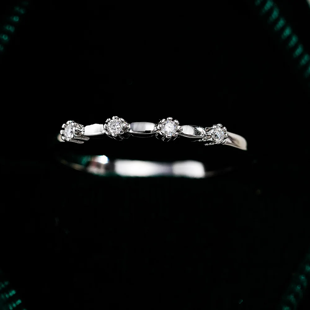 Moissanite Flower Ring - Image 4