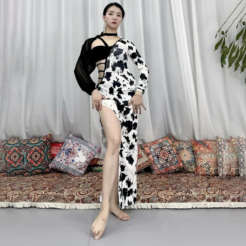 

Belly Dance Hot Diamond Dance Dress Belly Dance Dress Embroidery Lace Women's Training Dress Set Dance Dress Oriental Belly