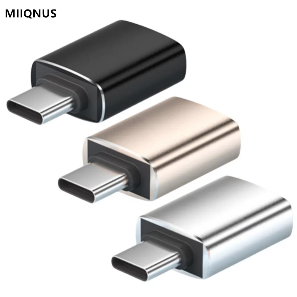 MIIQNUS USB3.0 to Type C Male 어댑터 USB A to USBC 커넥터 OTG Type C 컨버터 차량용 충전 어댑터 (맥북, 휴대폰용)