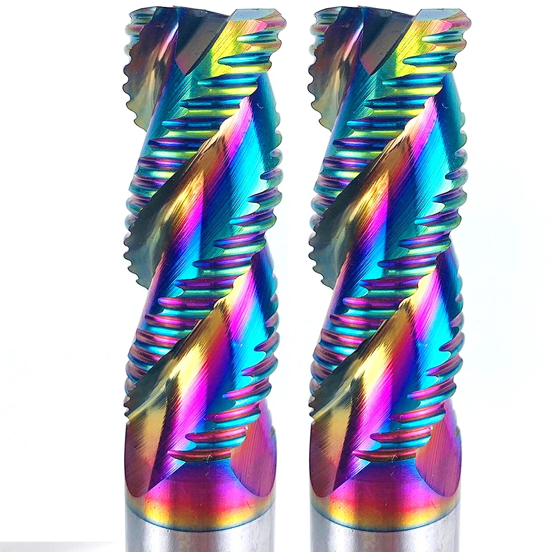 Milling Cutter JIMMY Roughing Milling Cutter Spiral End Mill HSS High Speed Steel Router Bits 3 Flute Metal CNC Machine Tools for Aluminum