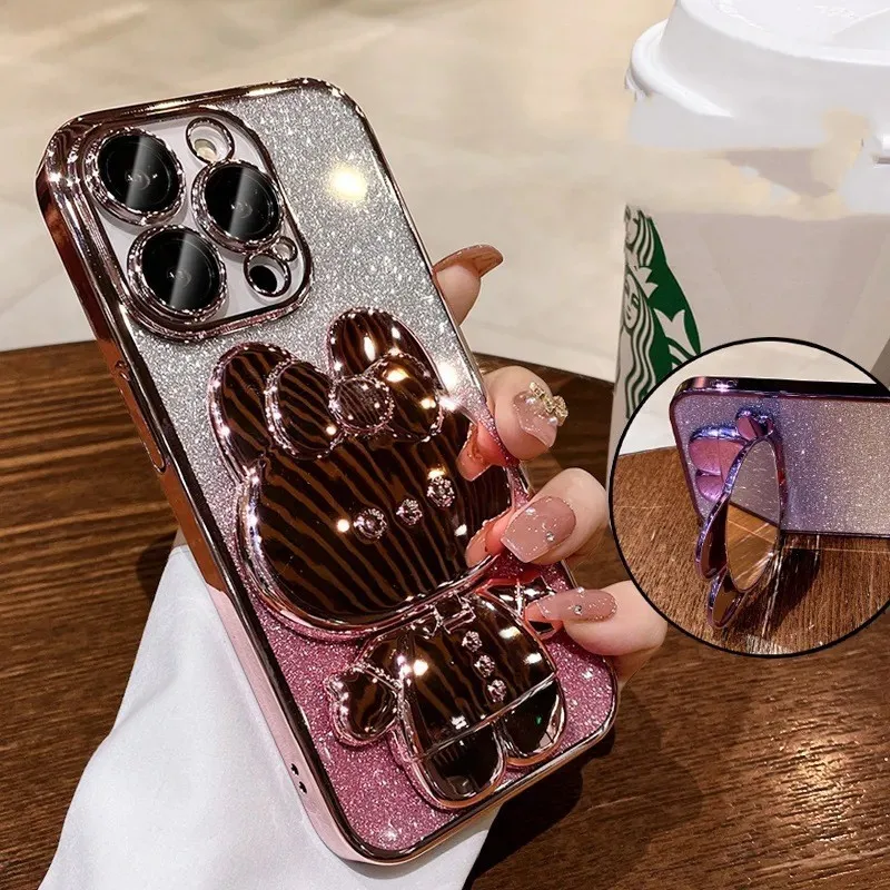 Cute-Rabbit-Phone-Cases-Mirror-Inside-For-iphone-11-13-12-14-Pro-Max-XR ...